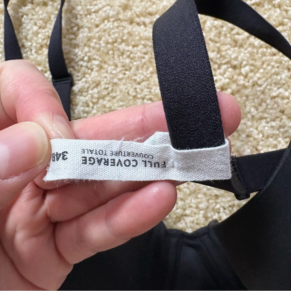 Aerie‎ Smoothiez 34B Black Full Coverage Bra Lightly Lined - Picture 2 of 5